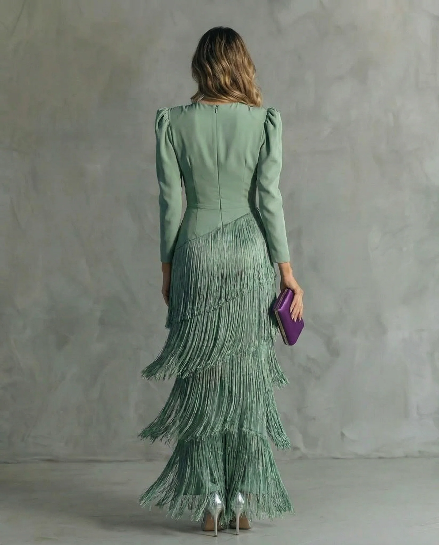 Clara | Schickes Kleid mit Fransenärmeln - Image 5
