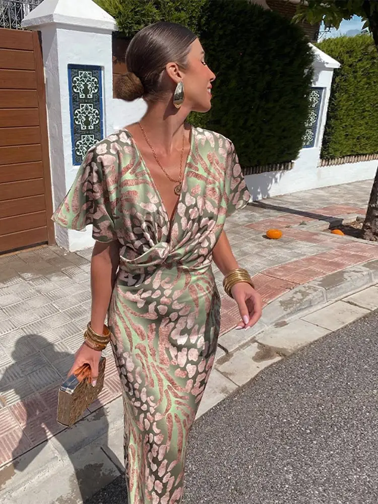 CLARANDRA™ - MIDI-KLEID IN KUPFER - Image 2