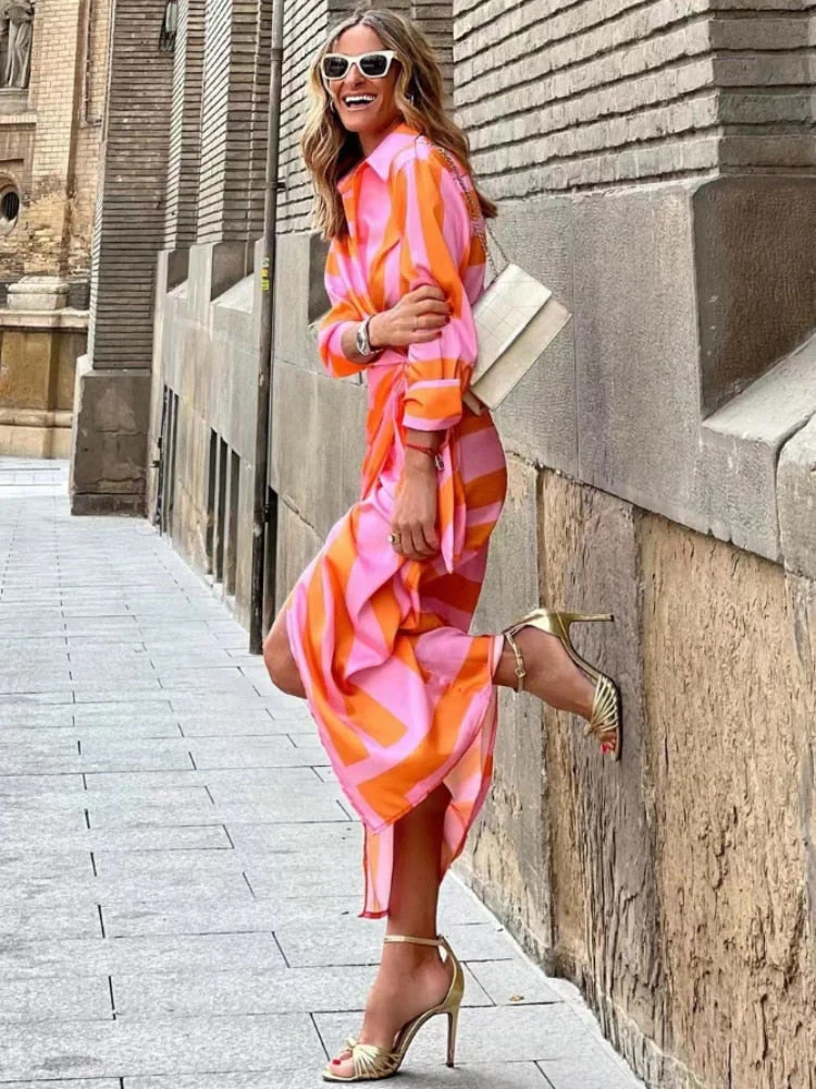 Clarissa | Gestreiftes Midi-Hemdkleid - Image 6