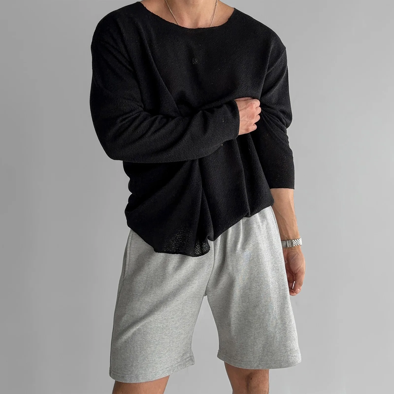 CloudComfort™ - Hohles Strick-T-Shirt - Image 5