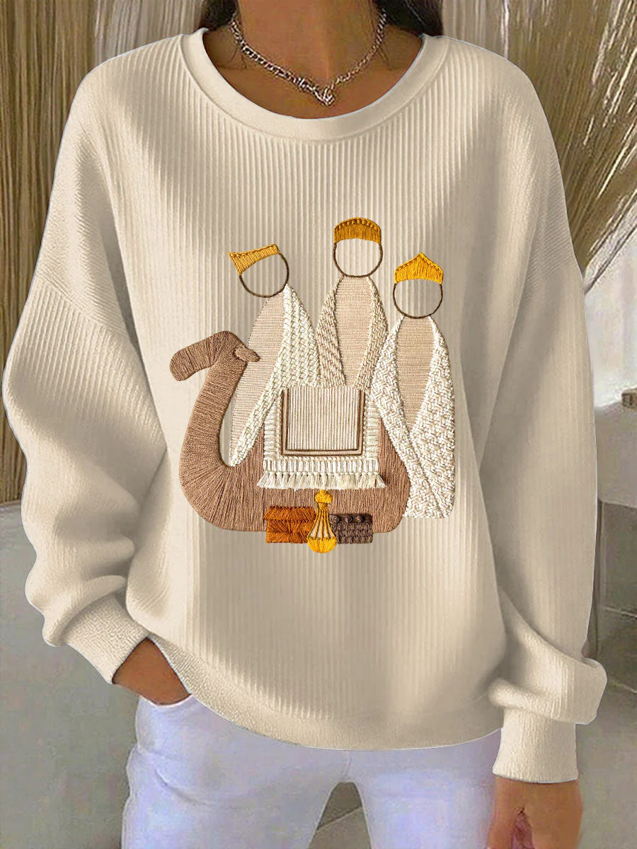 Damen Weihnachts-Jesu-Geburts-Sweatshirts - Image 2