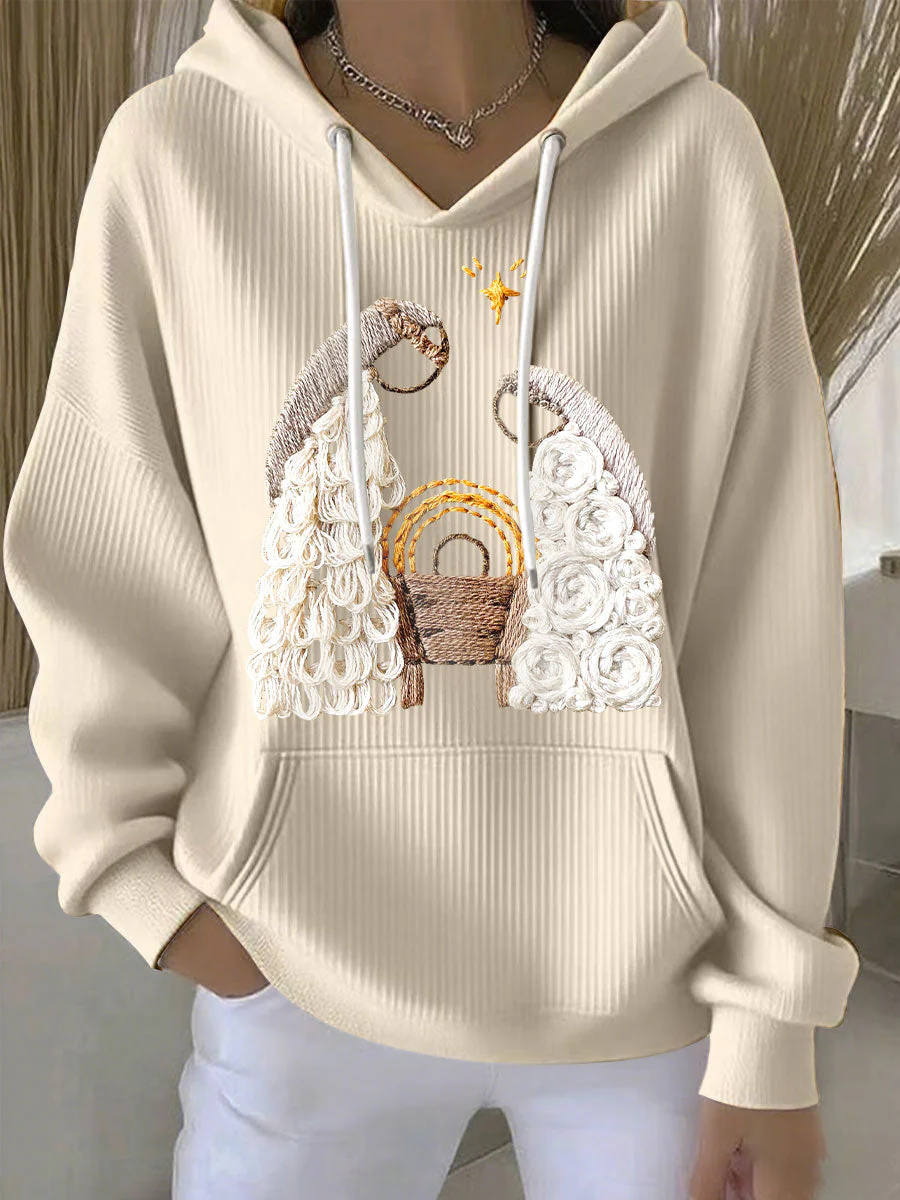 Damen Weihnachts Jesus Geburt Hoodies