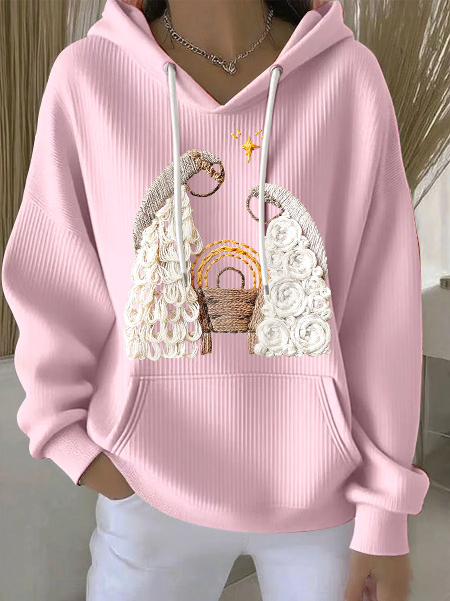 Damen Weihnachts Jesus Geburt Hoodies - Image 5