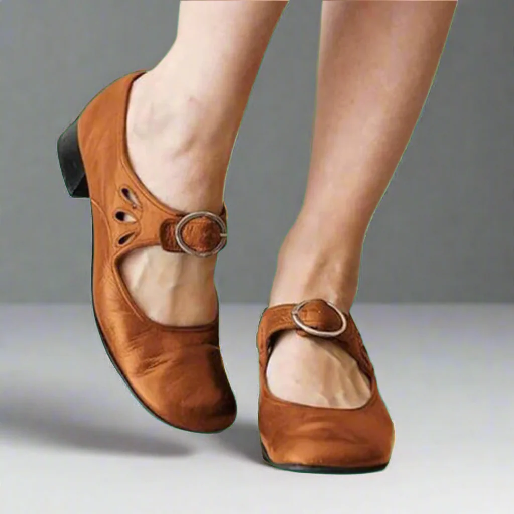 Denisa | Bequeme Wedge-Sohle Orthopädische Ledersandalen - Image 3