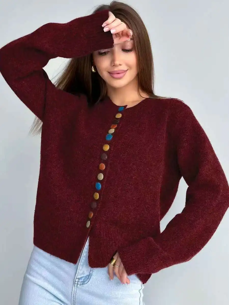 DER NOELLE | KNOPF-AKZENT CARDIGAN - Image 2