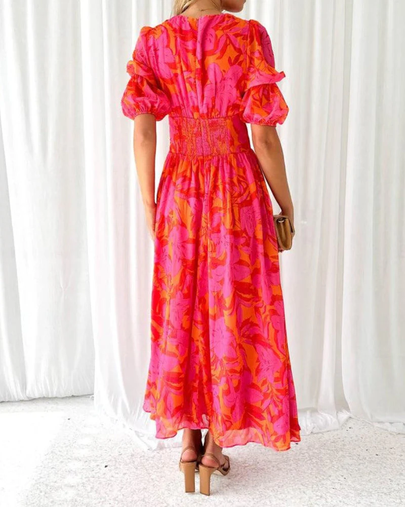 Derana™ - Rot-rosa Maxikleid - Image 3