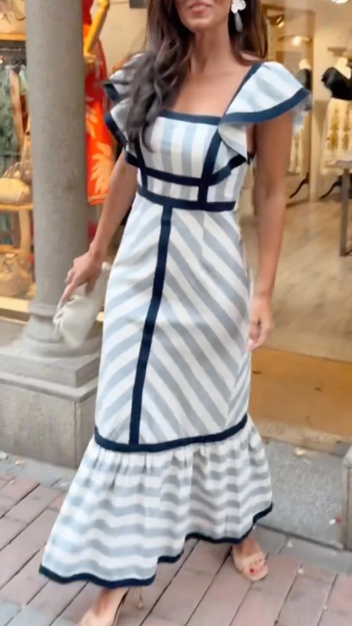 Dianne | Vintage-inspiriertes gestreiftes Maxikleid - Image 4