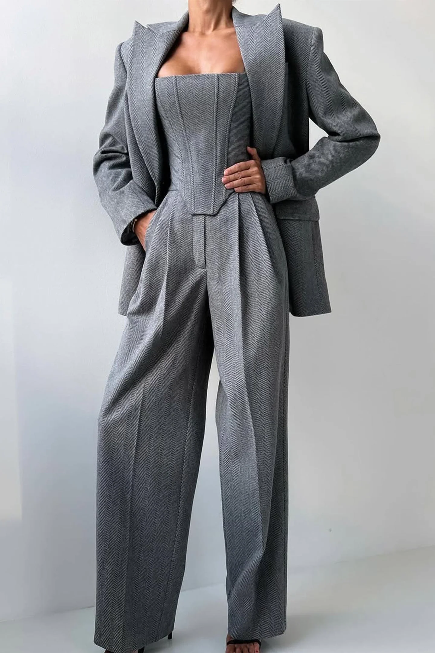 Dolce™ - Drei-Teile-Set mit Doppelreiher-Blazer - Image 2