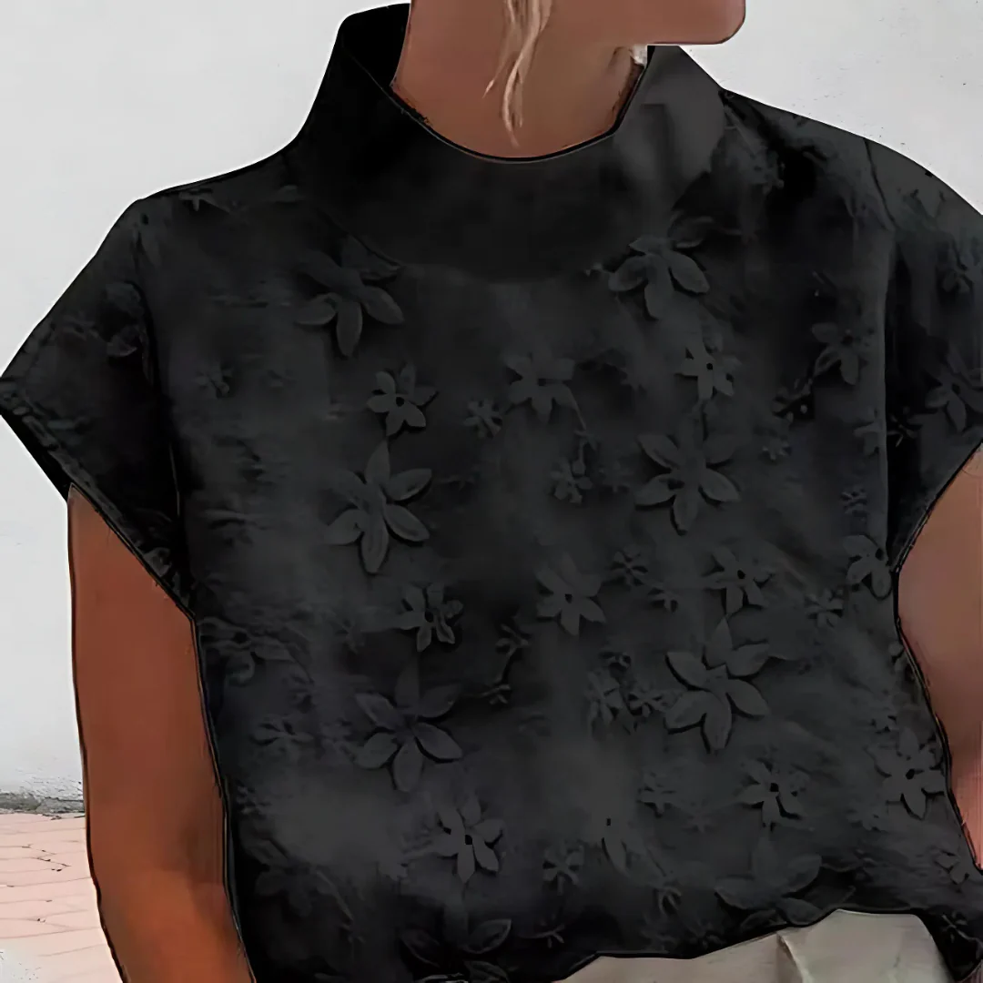 Doutzen™ - Damenbluse mit Spitzenbesatz und halblangen Ärmeln - Image 2