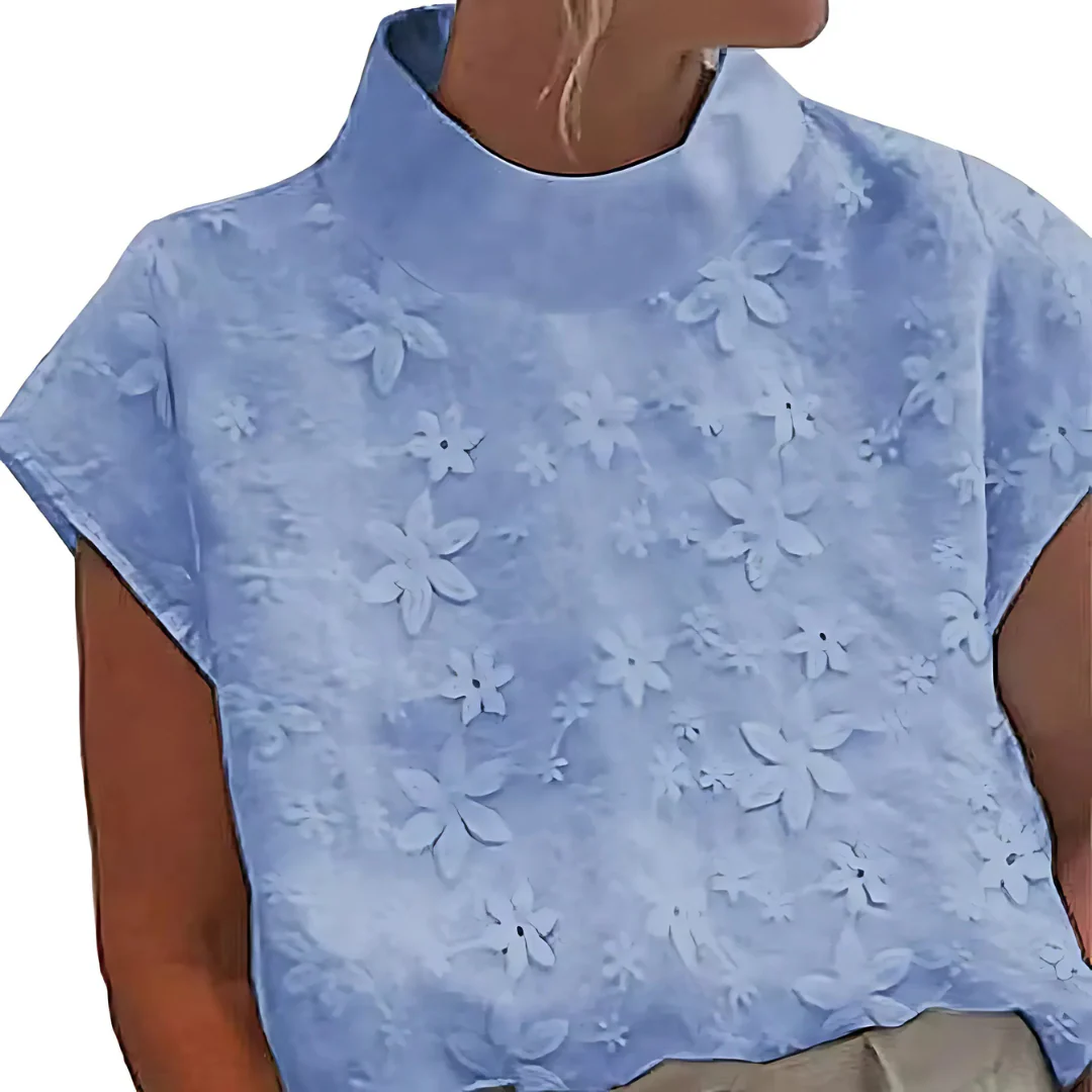 Doutzen™ - Damenbluse mit Spitzenbesatz und halblangen Ärmeln - Image 3