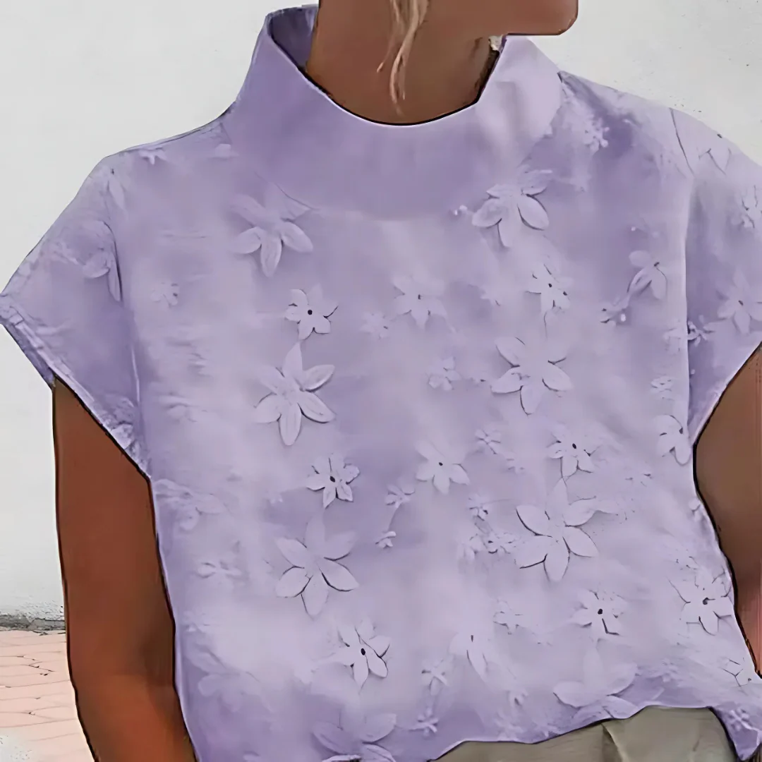 Doutzen™ - Damenbluse mit Spitzenbesatz und halblangen Ärmeln - Image 4