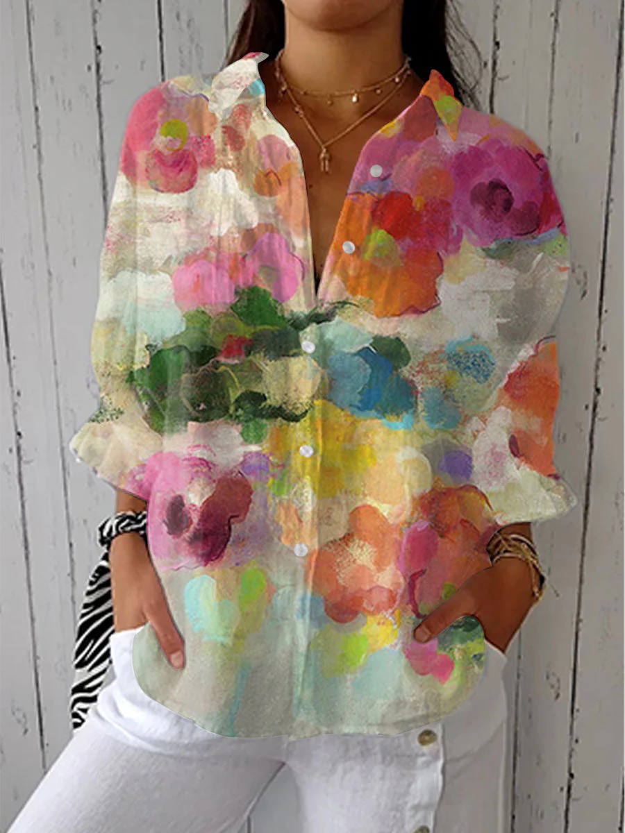 Elara | Aquarellträume Bluse