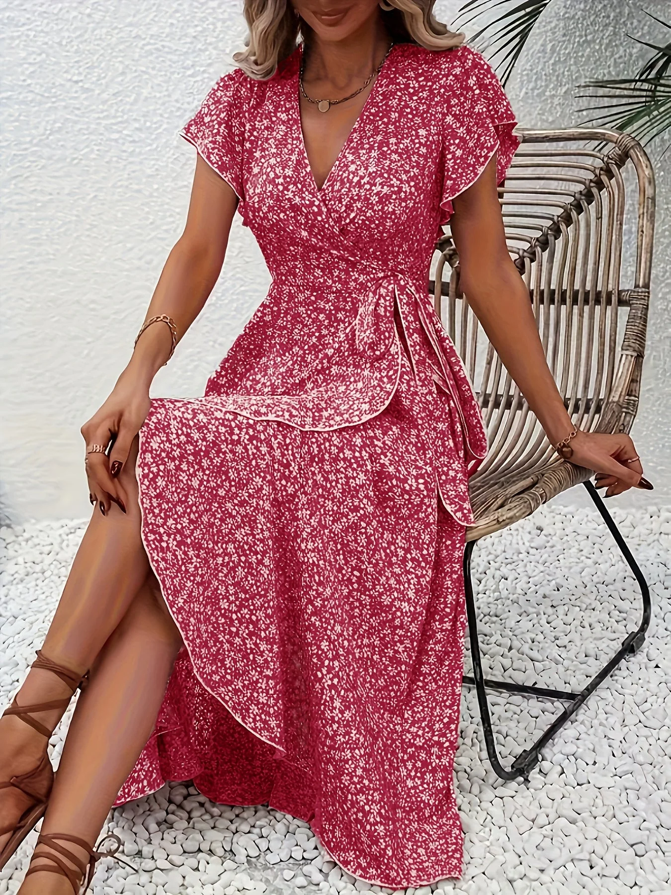 Elara | Fließendes, Bauch-umspielendes Wickelkleid - Image 24