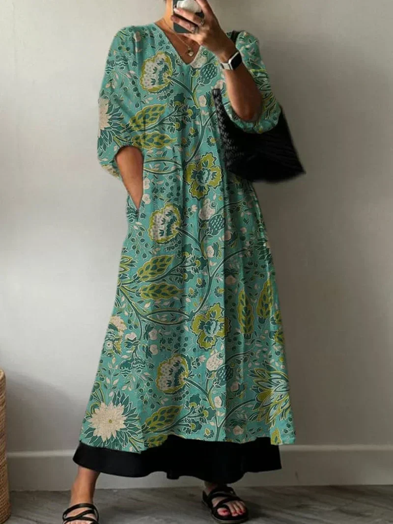 Elegantes Kleid mit Blumenmuster Paula