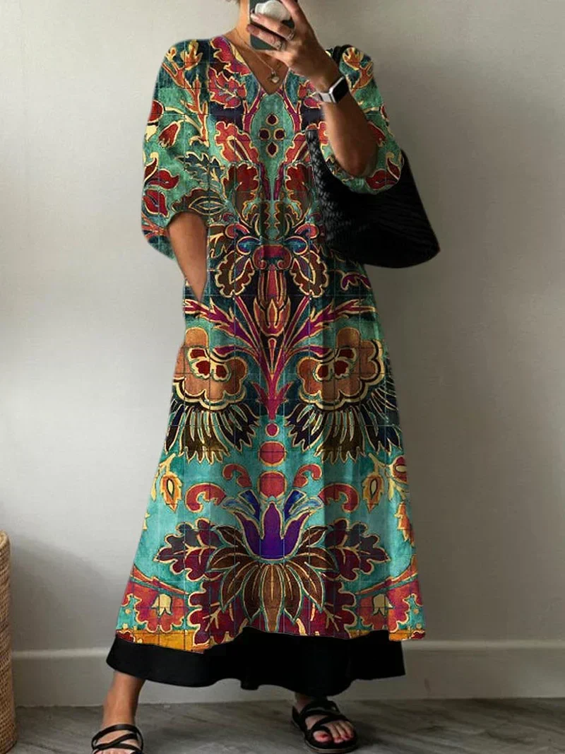 Elegantes Kleid mit Carolina-Print