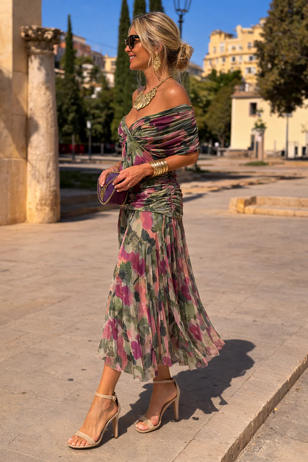 Elegantes Maxikleid für Feste mit V-Ausschnitt - Image 5