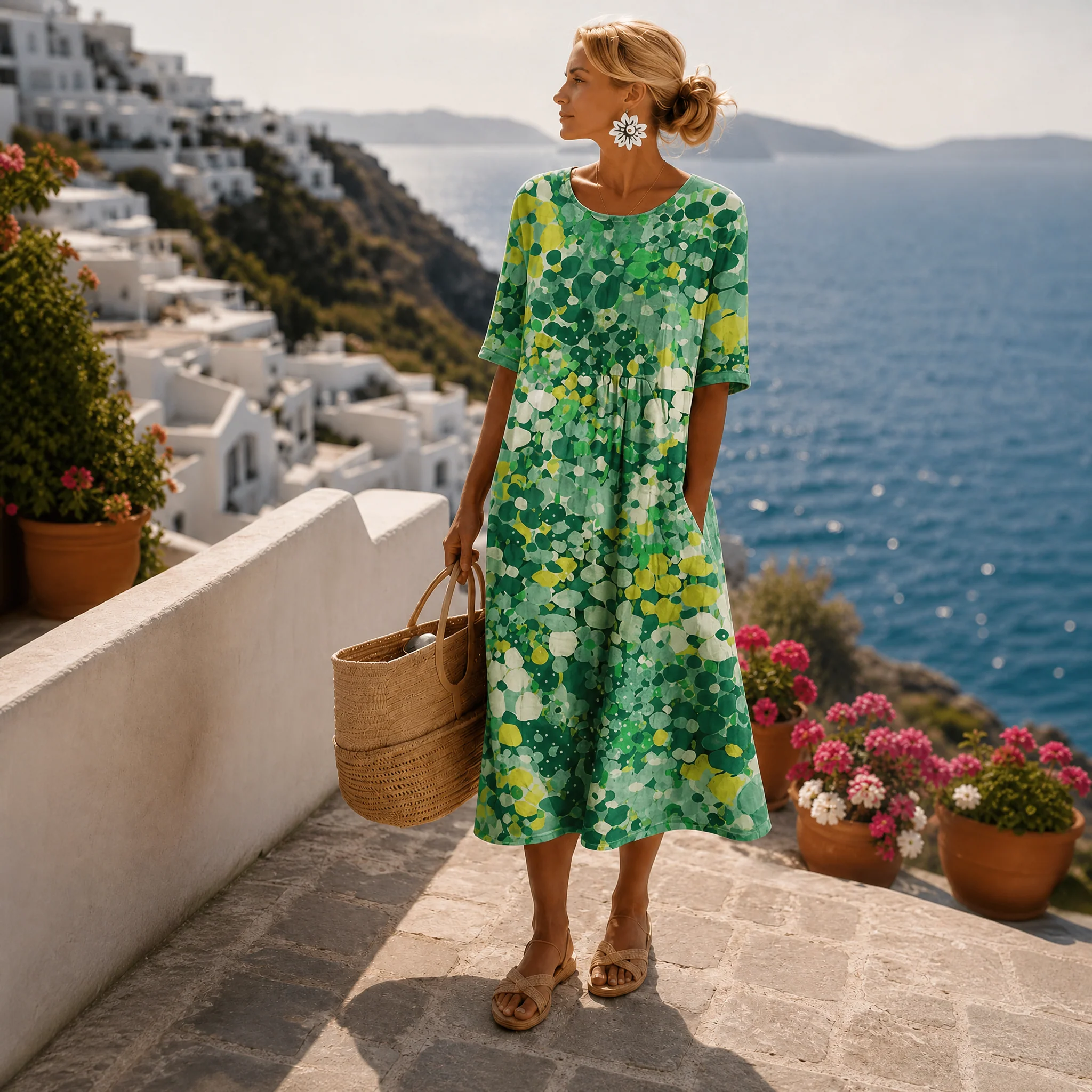 Elena | Luftiges Floral-Midi-Kleid - Image 2