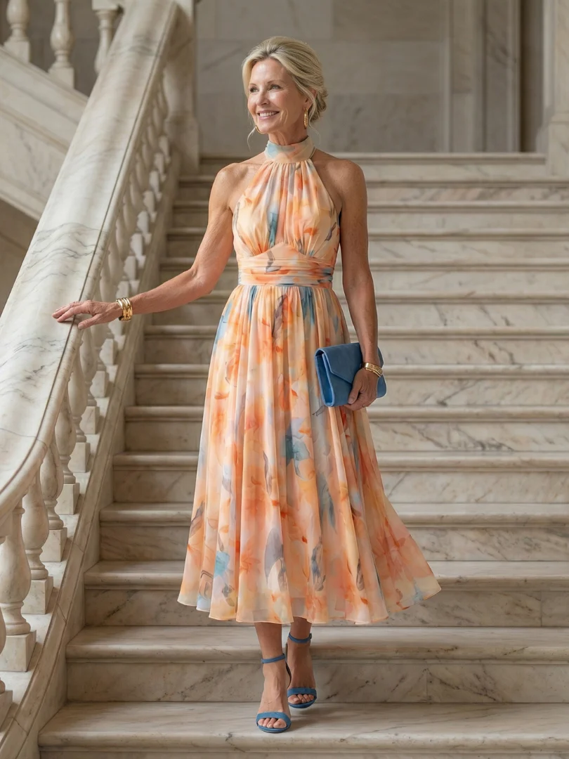 Elin | Weiches Halter Midi-Kleid - Image 4