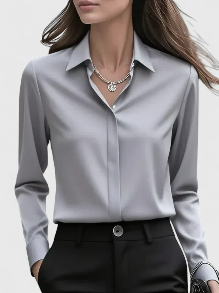 Ellen™ - Elegantes Button-Down-Oberteil - Image 7