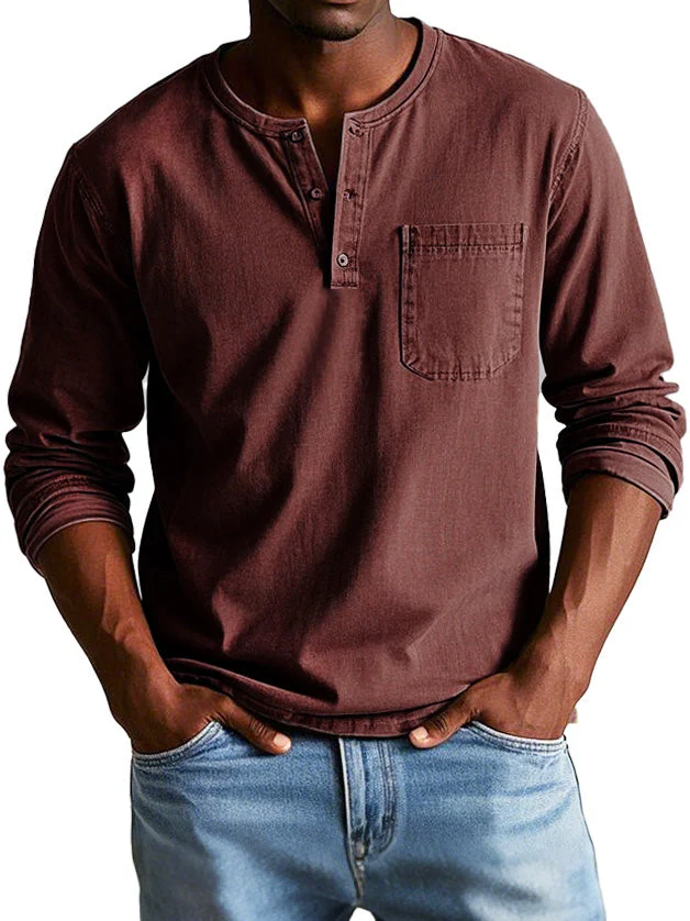 Ellis™ - Vintage Henley Shirt - Image 10
