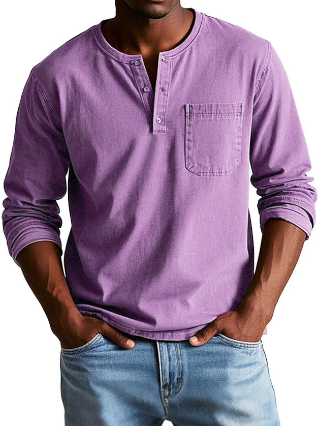 Ellis™ - Vintage Henley Shirt - Image 5