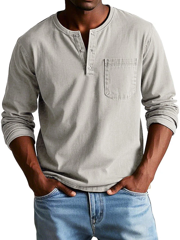 Ellis™ - Vintage Henley Shirt - Image 6