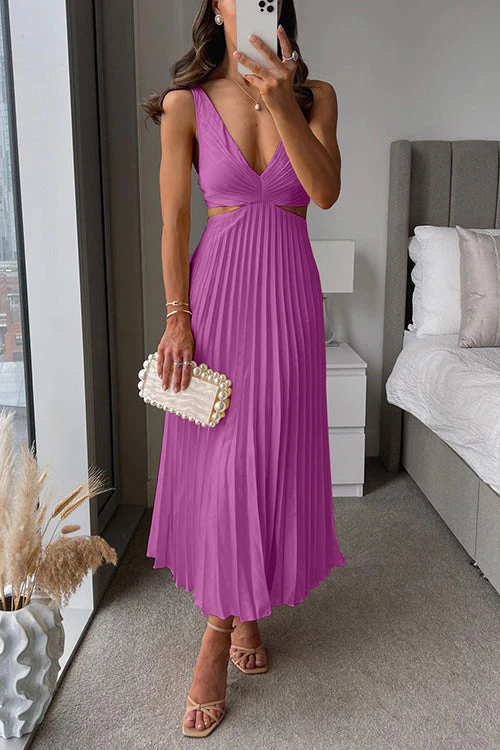 Elsa | Elegantes Plissiertes Maxikleid - Image 4