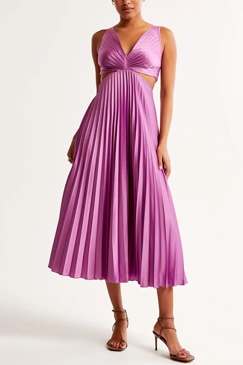 Elsa | Elegantes Plissiertes Maxikleid - Image 9