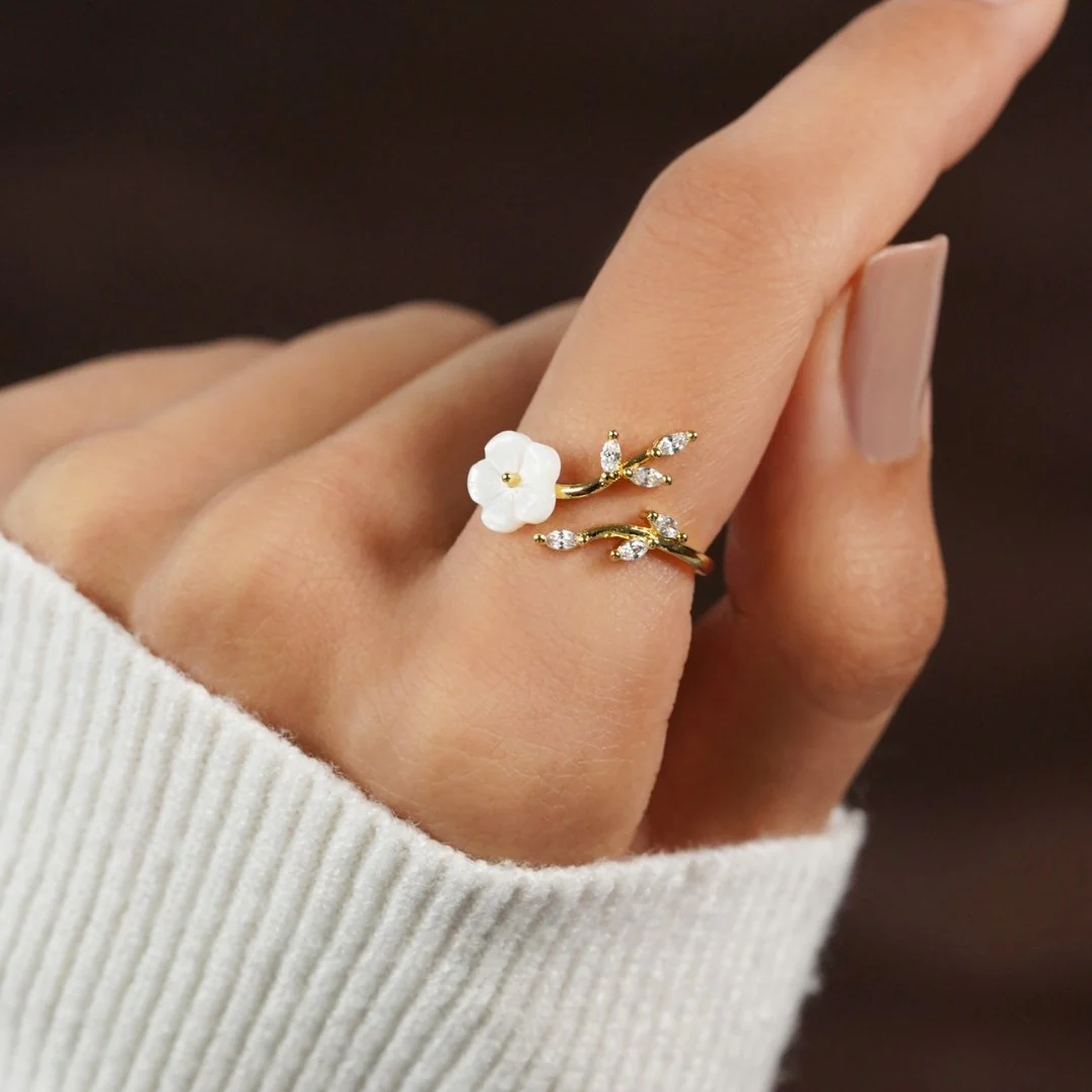 Estela - Ring mit weißen Blumen - Image 5