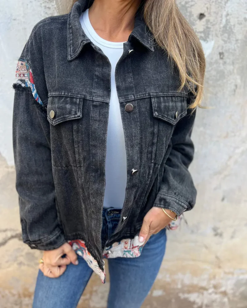 Eva™ - Denim Patchwork Freizeitjacke - Image 3