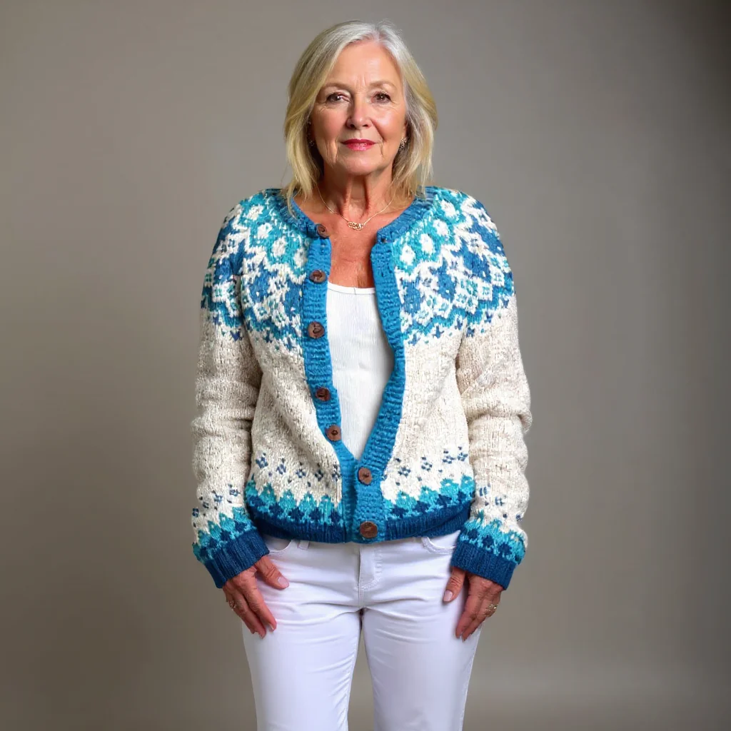 Eva | Vintage Isländischer Handgefertigter Cardigan