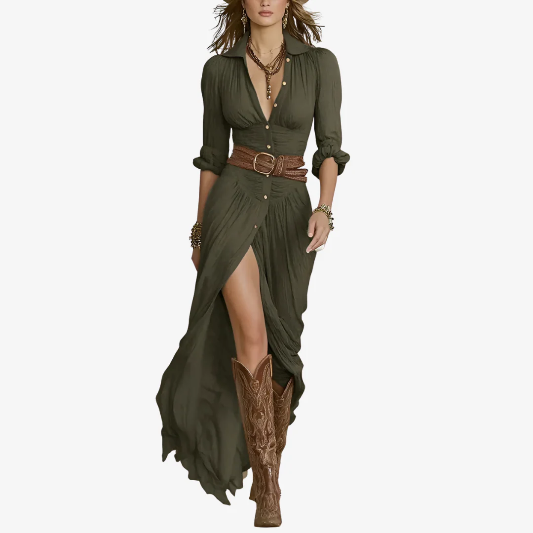 Eve™ Maxi-Fließkleid mit Gürtel - Image 4