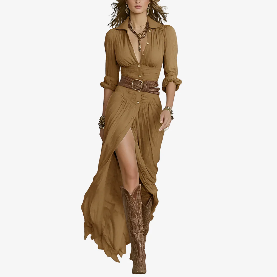 Eve™ Maxi-Fließkleid mit Gürtel - Image 5