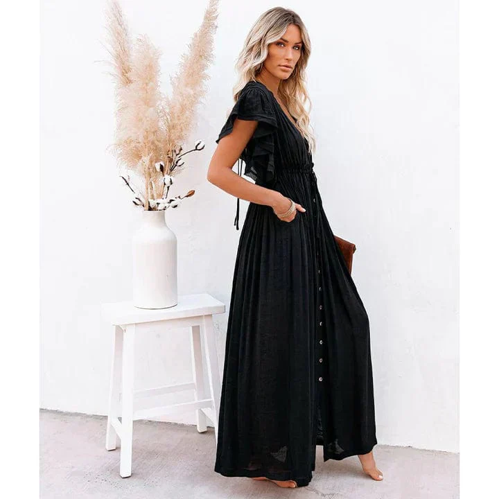 Feline™ Maxi Schwarzes Ibiza Kleid - Image 2
