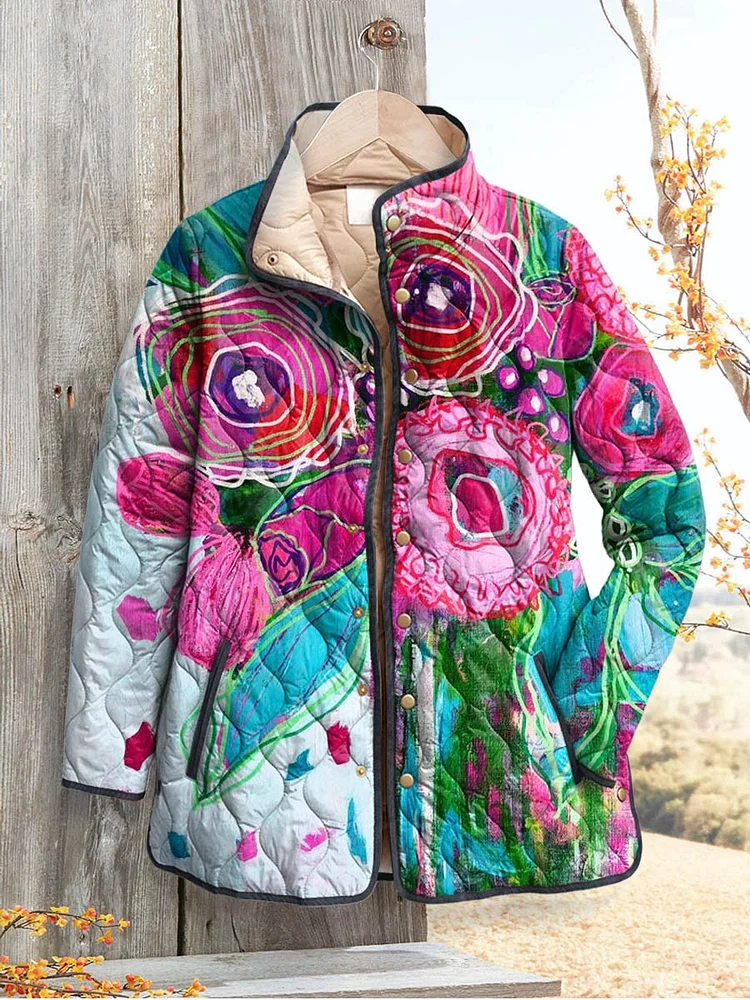 Feminine Charmante Jacke mit Blumenmuster