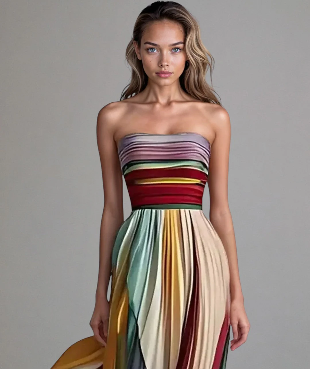 Flora™ - Ärmelloses farbenfrohes Kleid