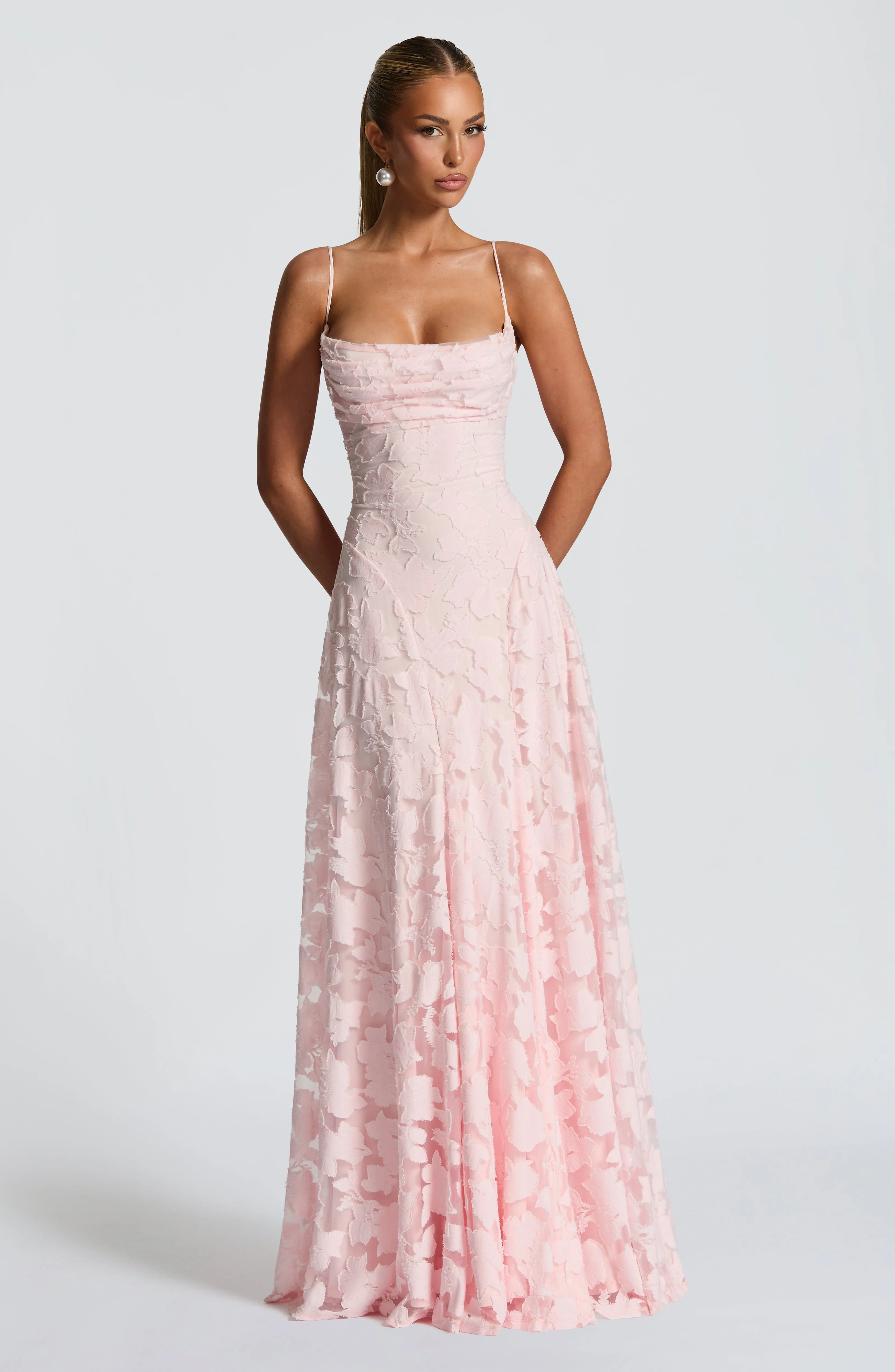 Francisa™ | Damen Lange Spitzen-Corsagenkleid