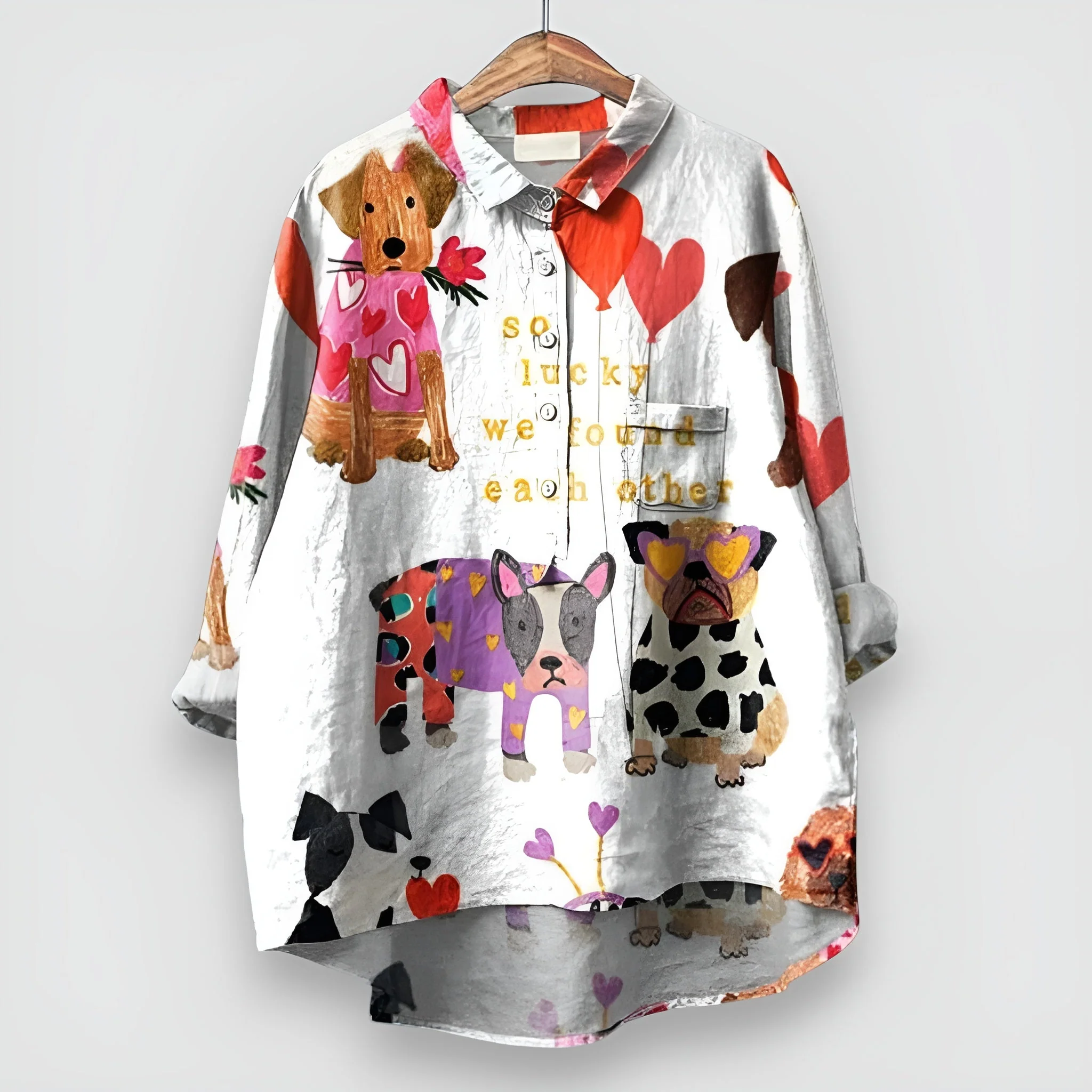 Geraldine™ | Damen-Shirt mit Hundedruck - Image 5