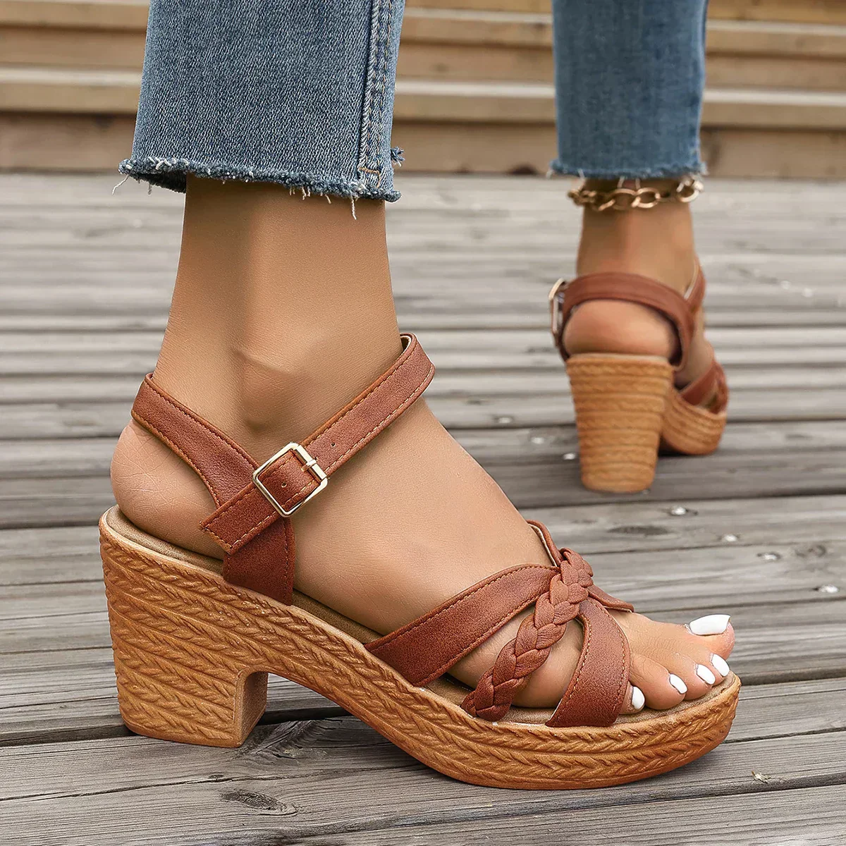 Gianna™ Zeitlose Mid-Heel Sandalen - Image 5
