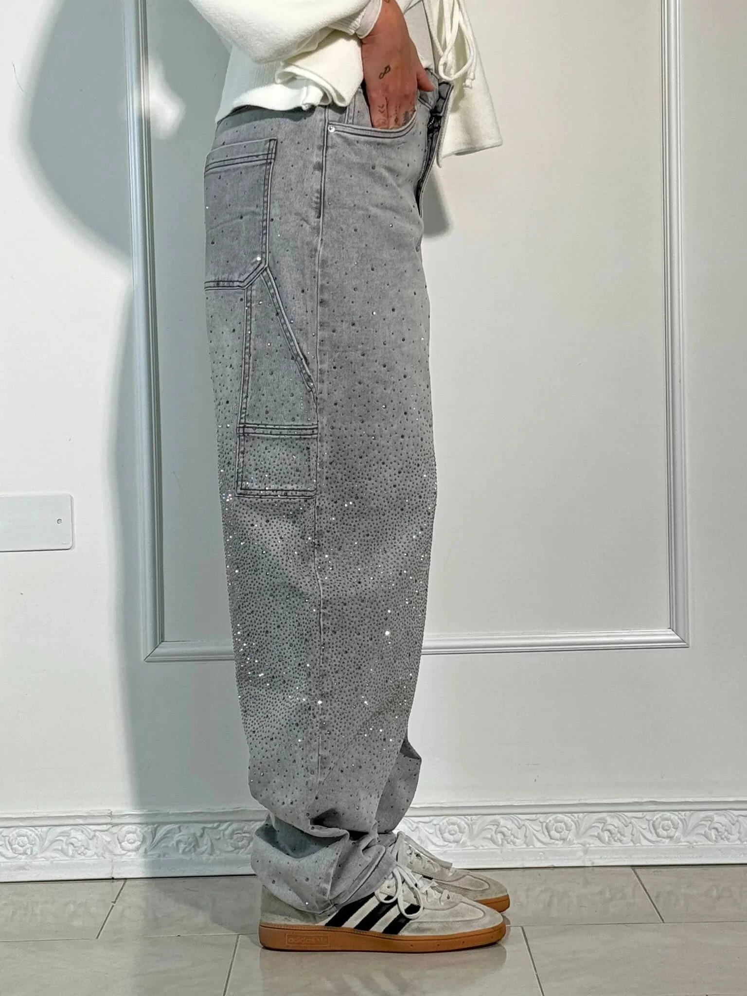Glänzende Carpenter-Style Denim-Jeans - Image 14