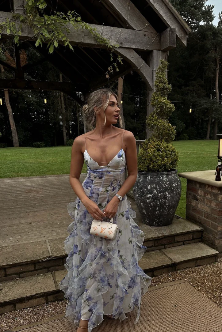 Gloria - Floral Cut-Out Split Strand Maxi Kleid - Image 6