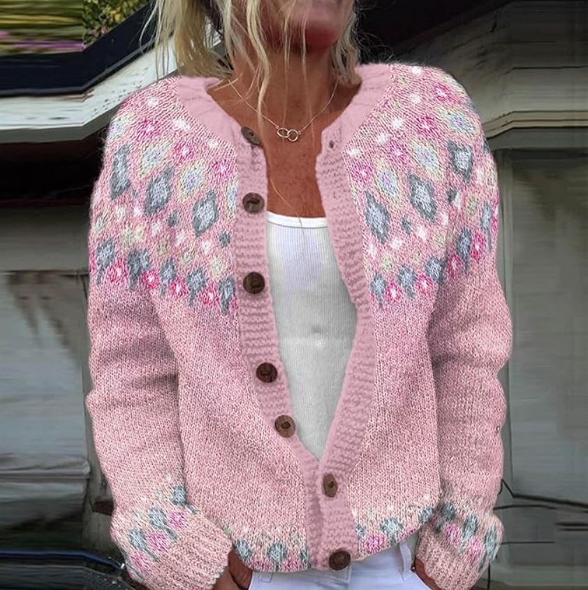 Hasel | Pink Comfort Cardigan - Image 3