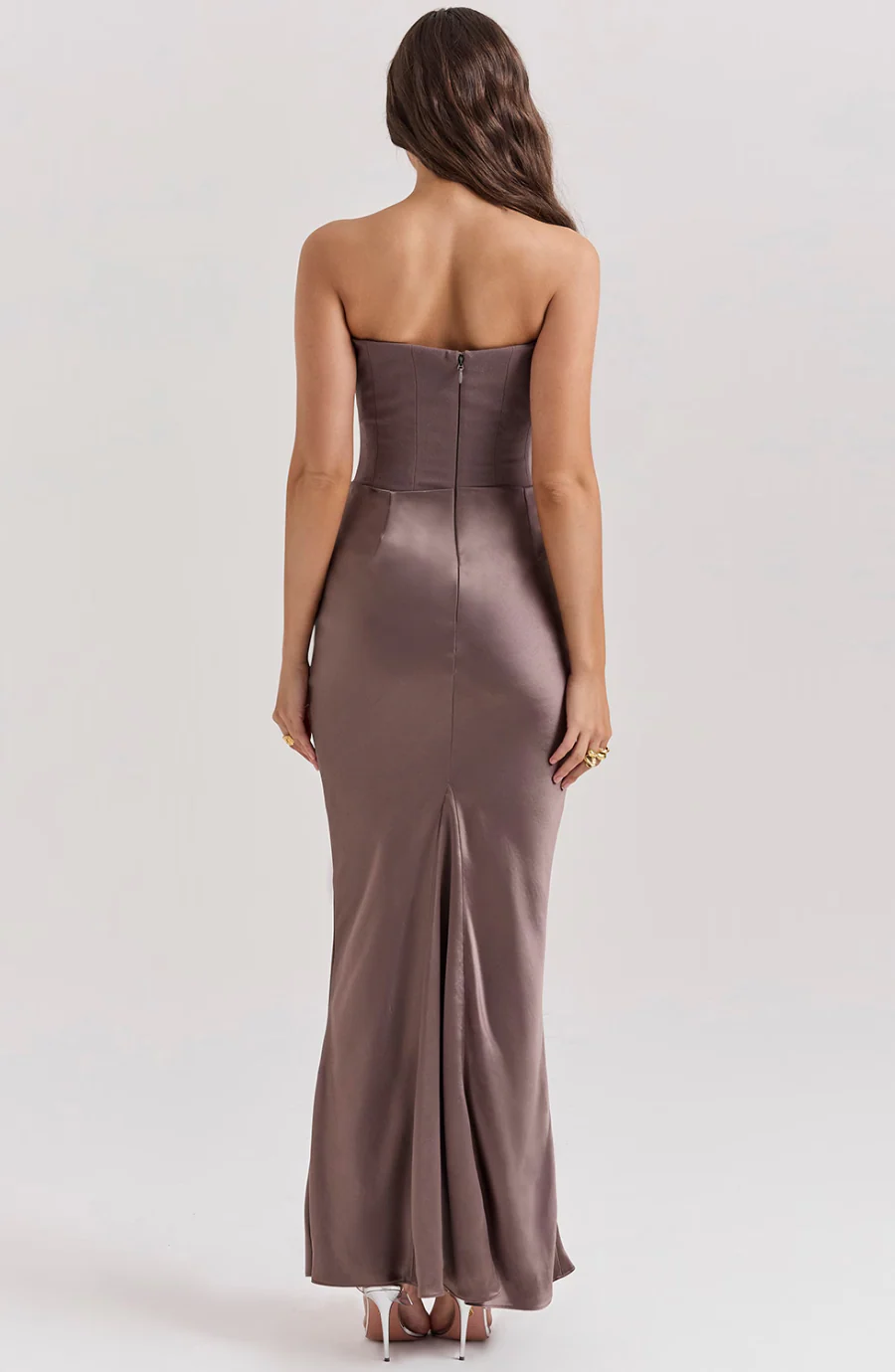 Hera - Elegantes Retro-Einfarbiges Trägerloses Partykleid - Image 15