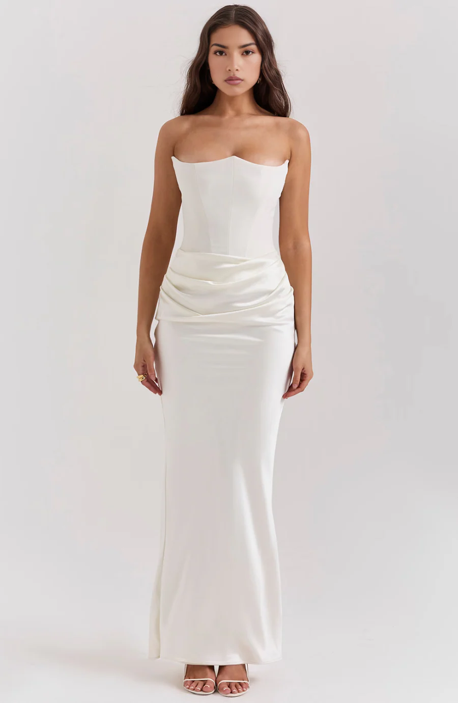 Hera - Elegantes Retro-Einfarbiges Trägerloses Partykleid - Image 17