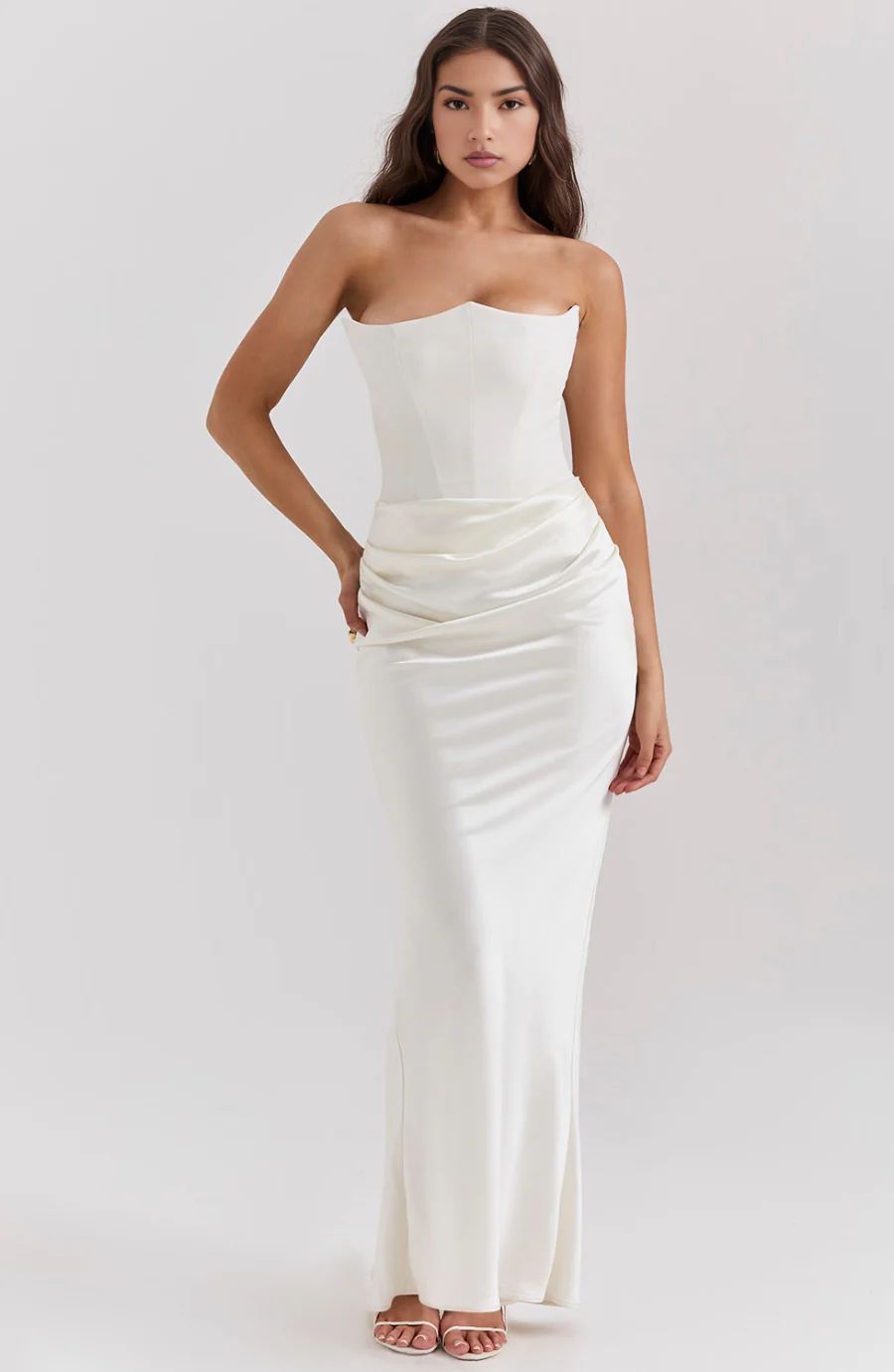 Hera - Elegantes Retro-Einfarbiges Trägerloses Partykleid - Image 20