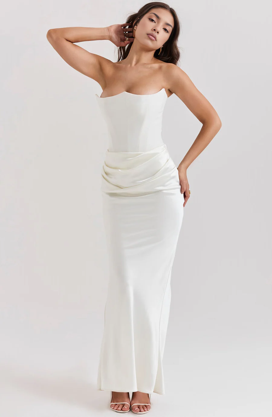 Hera - Elegantes Retro-Einfarbiges Trägerloses Partykleid - Image 21