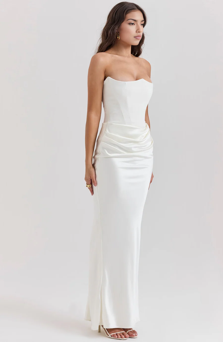 Hera - Elegantes Retro-Einfarbiges Trägerloses Partykleid - Image 22