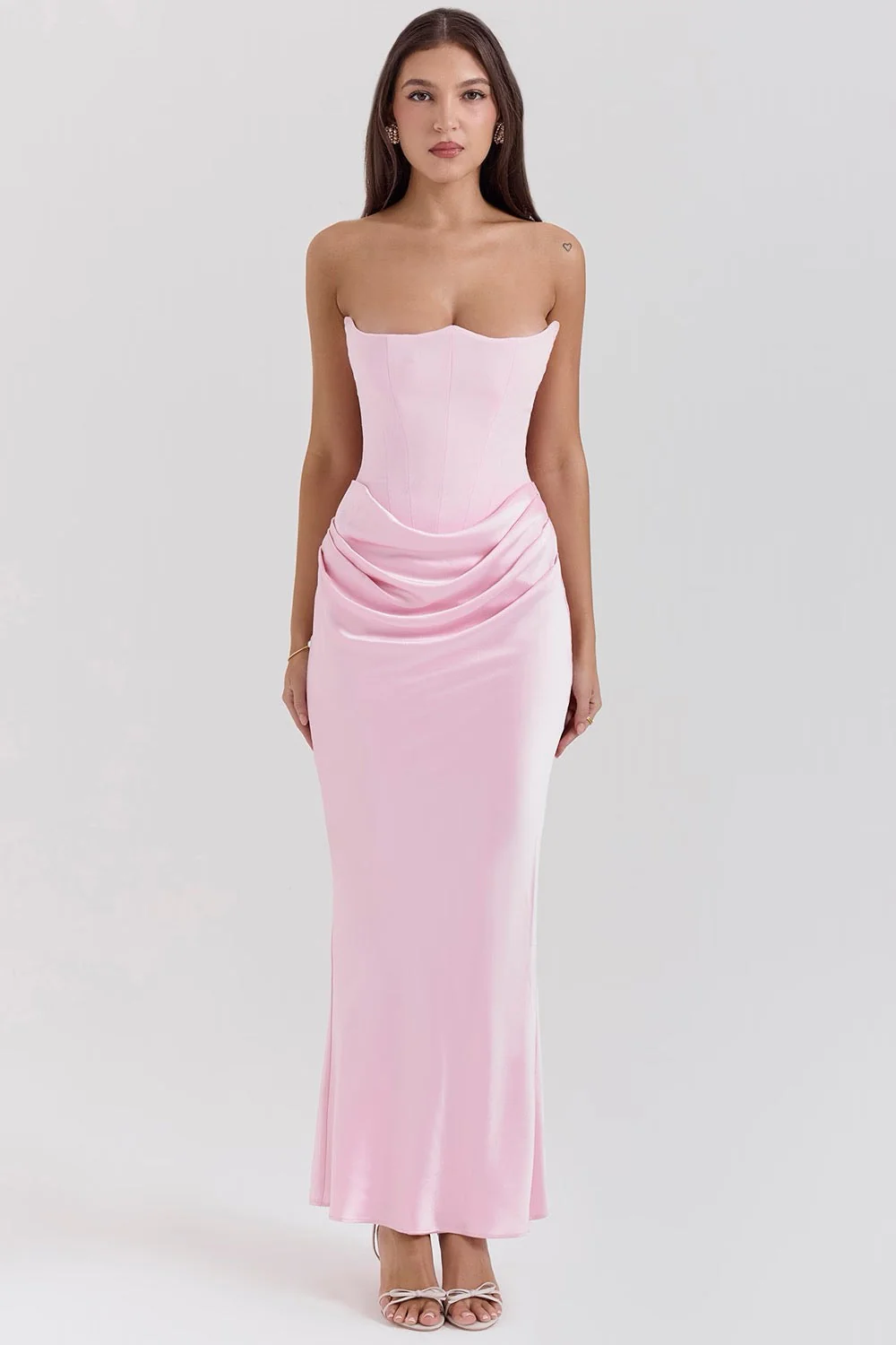 Hera - Elegantes Retro-Einfarbiges Trägerloses Partykleid - Image 24
