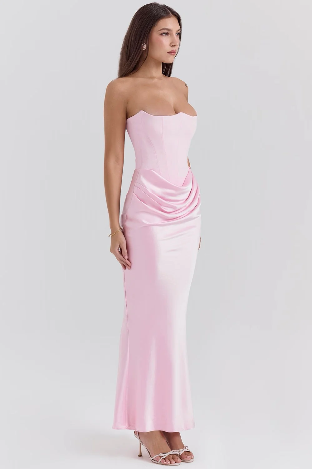 Hera - Elegantes Retro-Einfarbiges Trägerloses Partykleid - Image 26