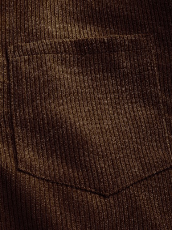 Herren Corduroy Langarmhemd mit halber Knopfleiste - Image 15